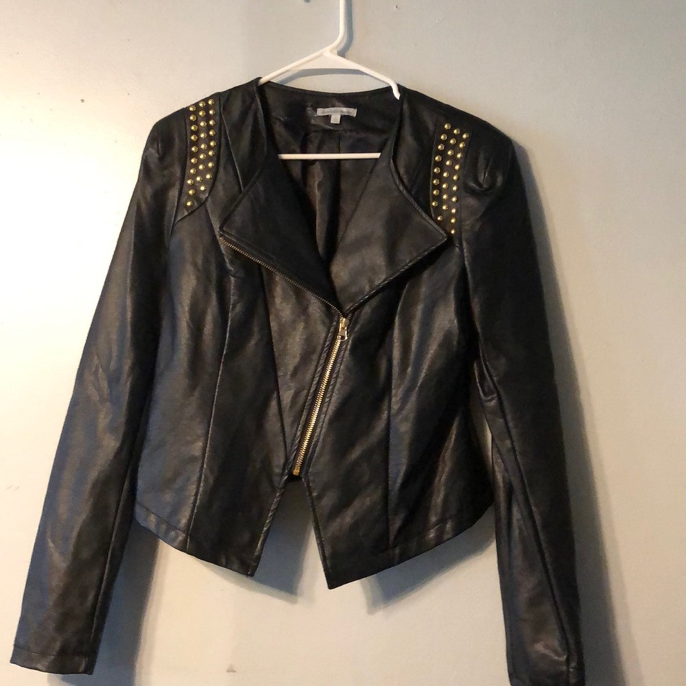 Charlotte Russe faux black leather jacket